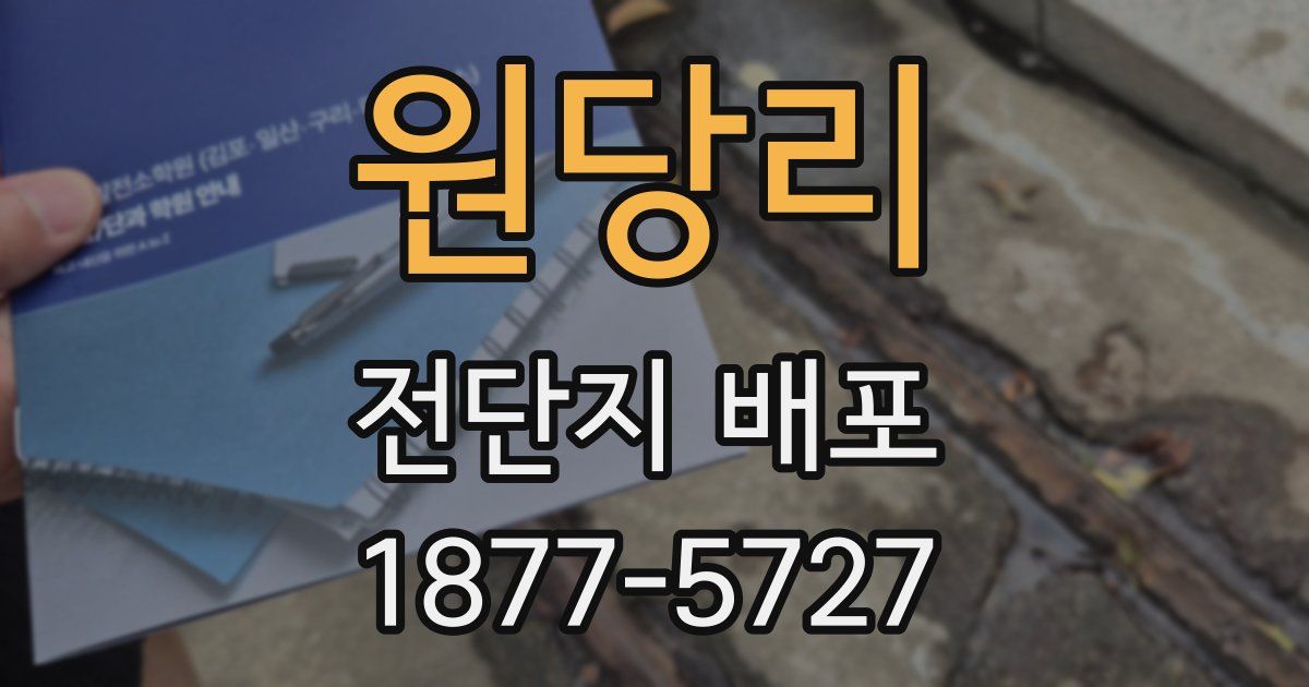 원당리 전단지 배포