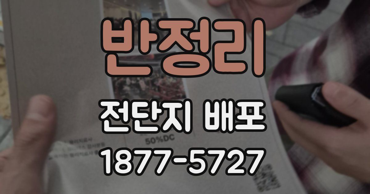 반정리 전단지 배포