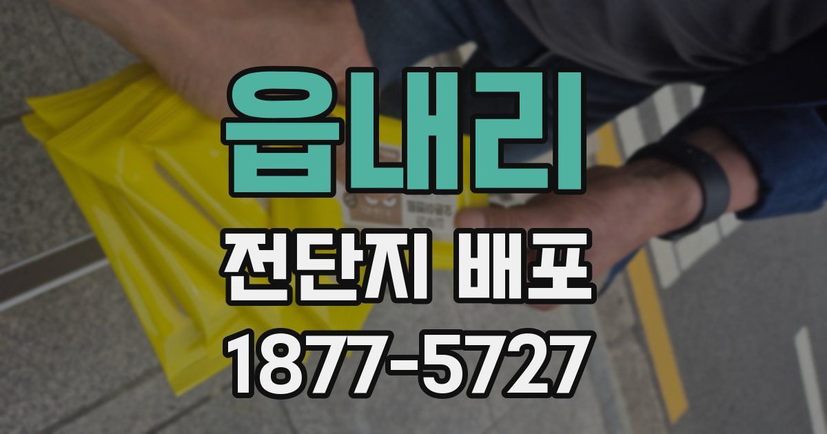 읍내리 전단지 배포