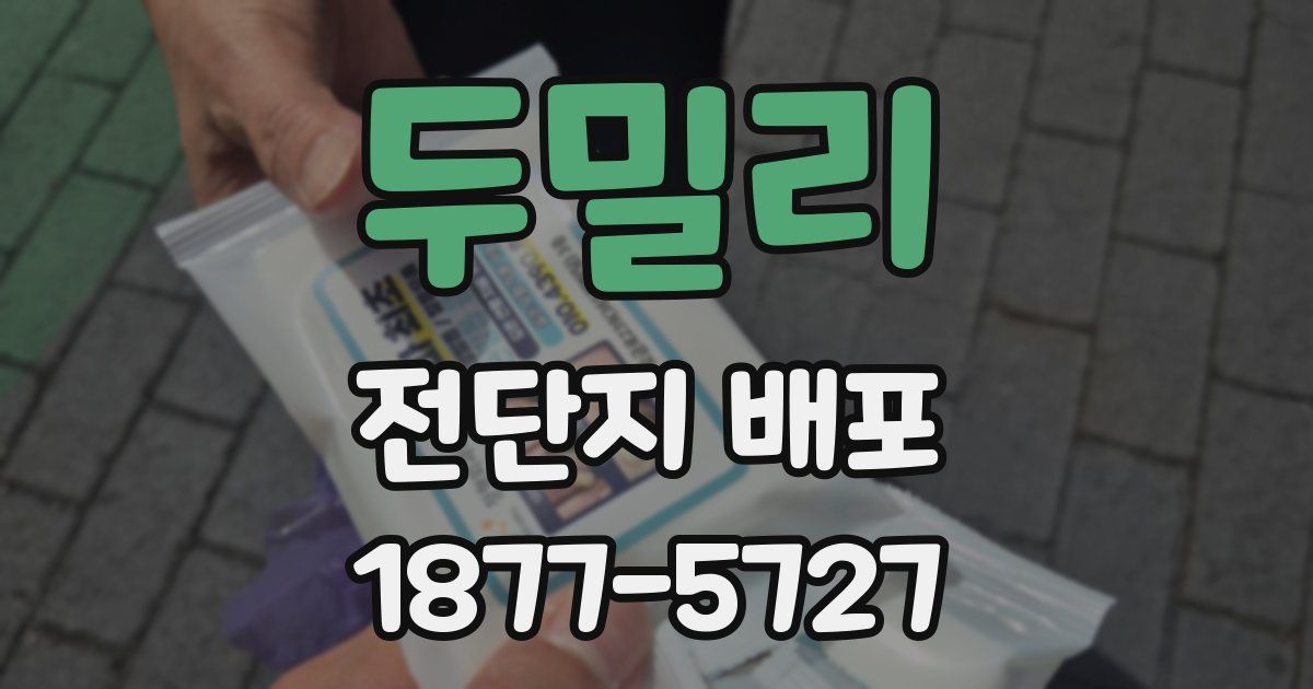 두밀리 전단지 배포