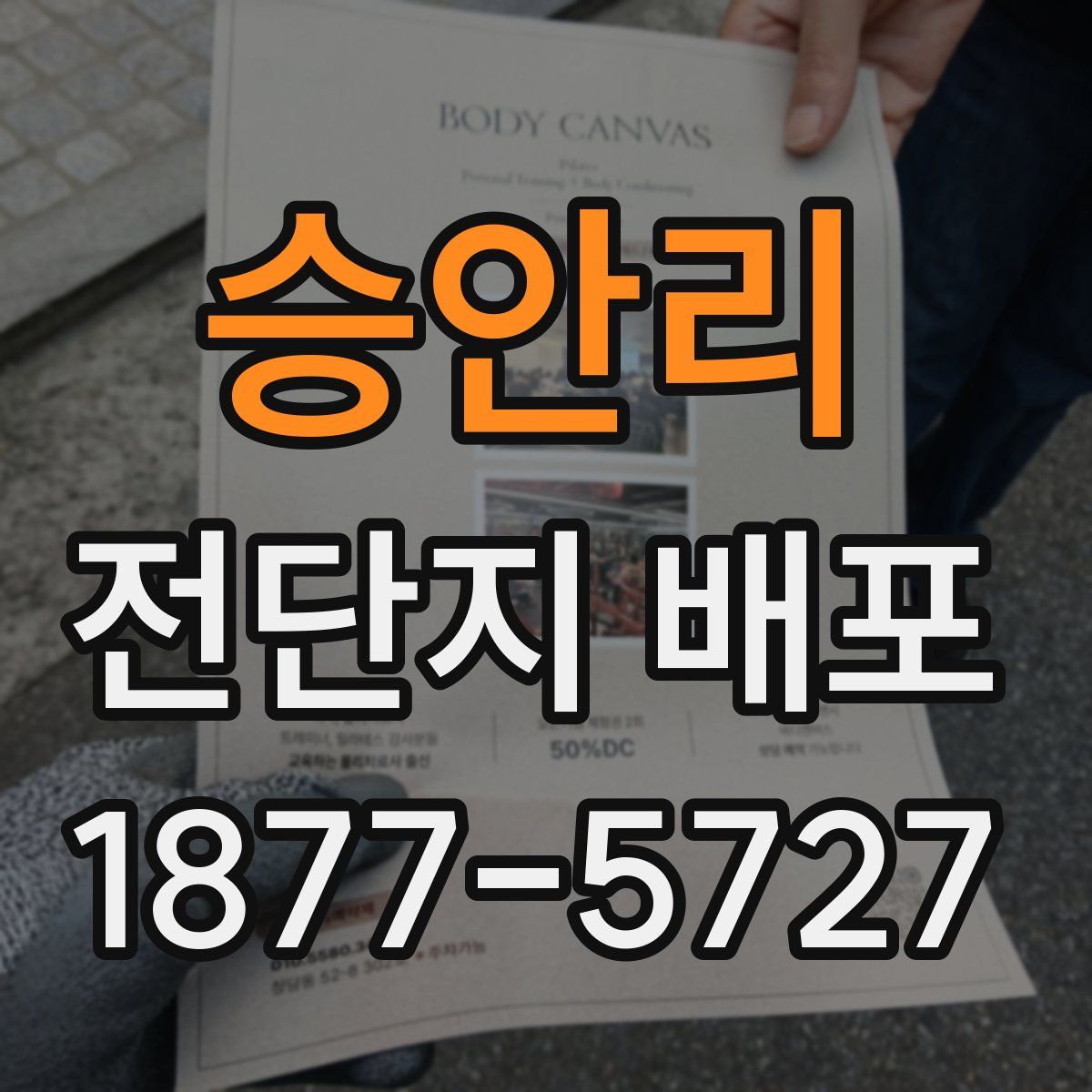 승안리 전단지 배포