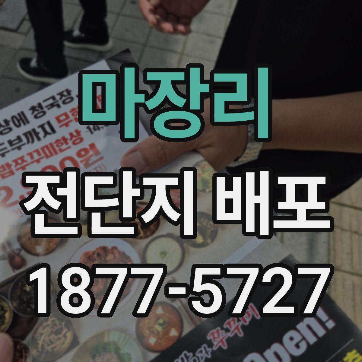 마장리 전단지 배포