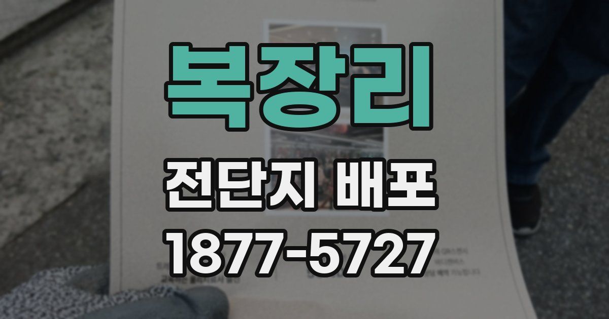 복장리 전단지 배포