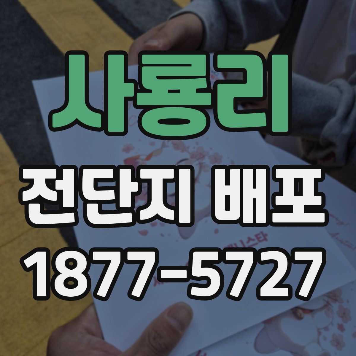 사룡리 전단지 배포