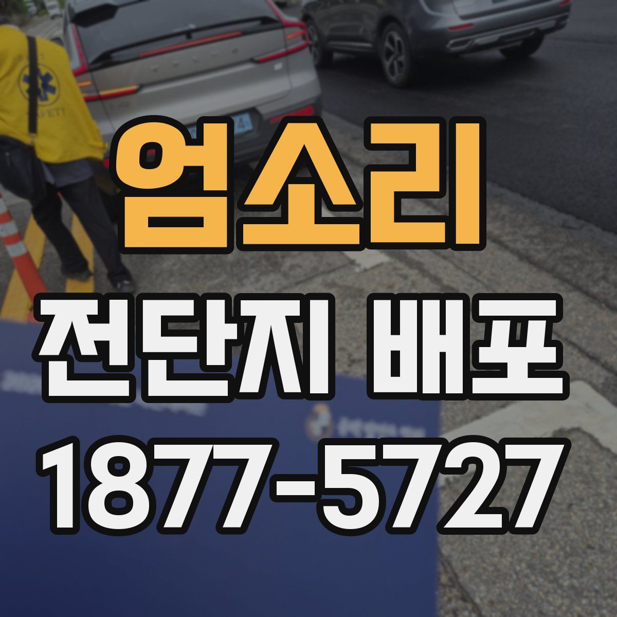 엄소리 전단지 배포