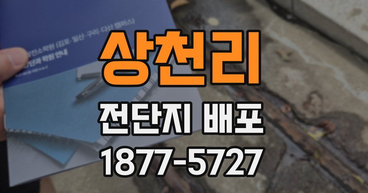 상천리 전단지 배포
