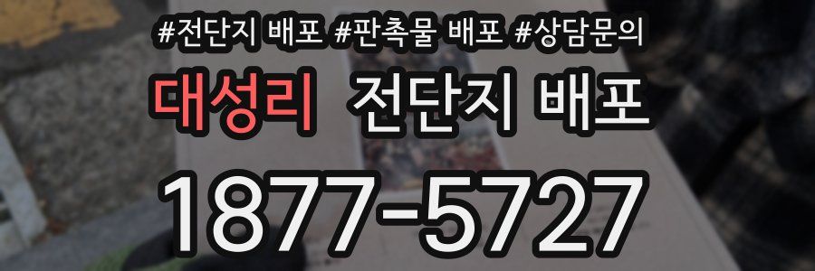 대성리 전단지 배포