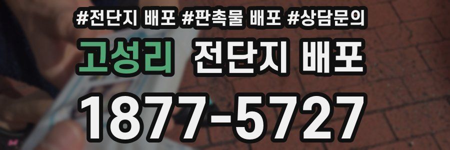 고성리 전단지 배포