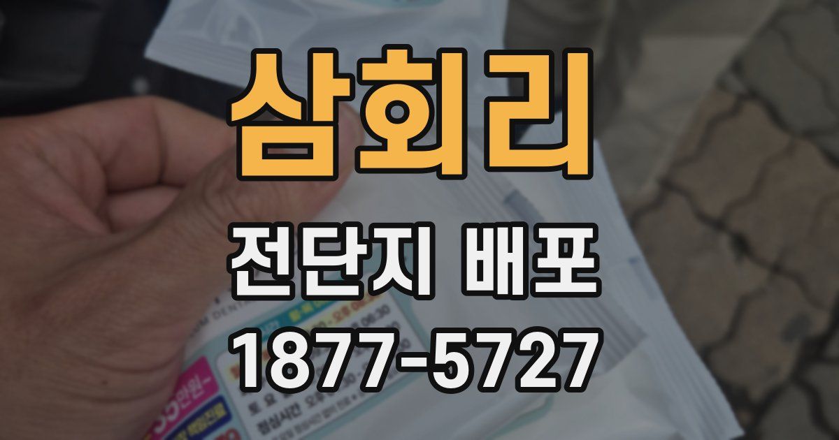 삼회리 전단지 배포