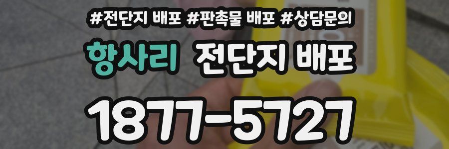항사리 전단지 배포