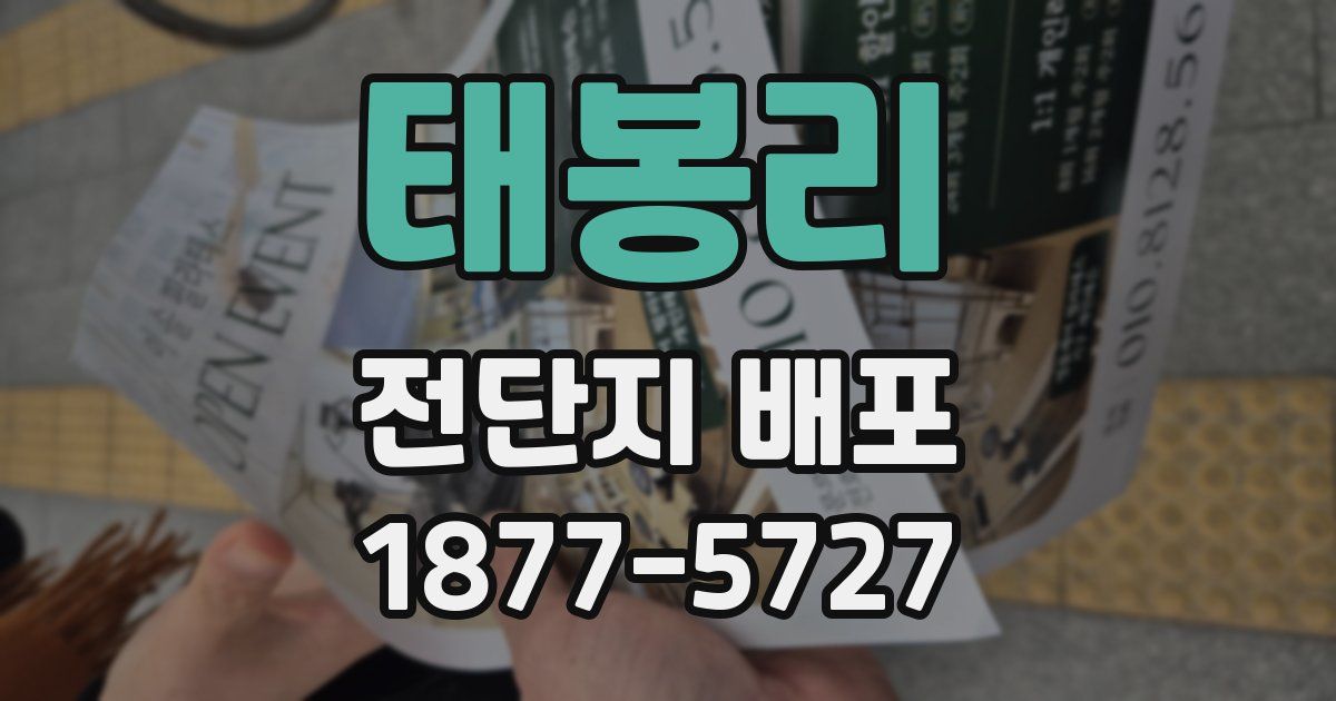 태봉리 전단지 배포