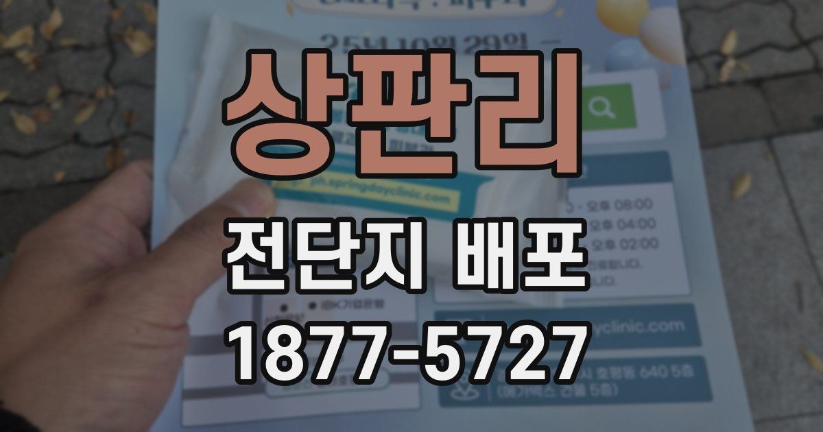 상판리 전단지 배포
