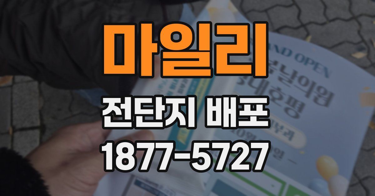 마일리 전단지 배포