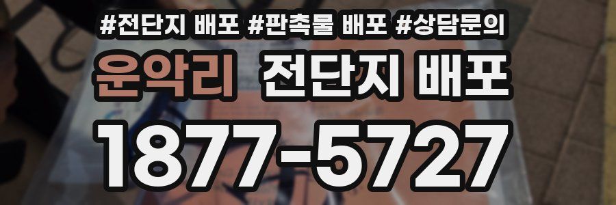 운악리 전단지 배포