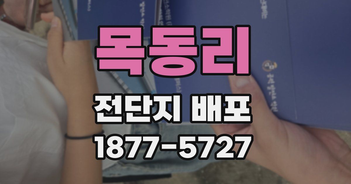 목동리 전단지 배포
