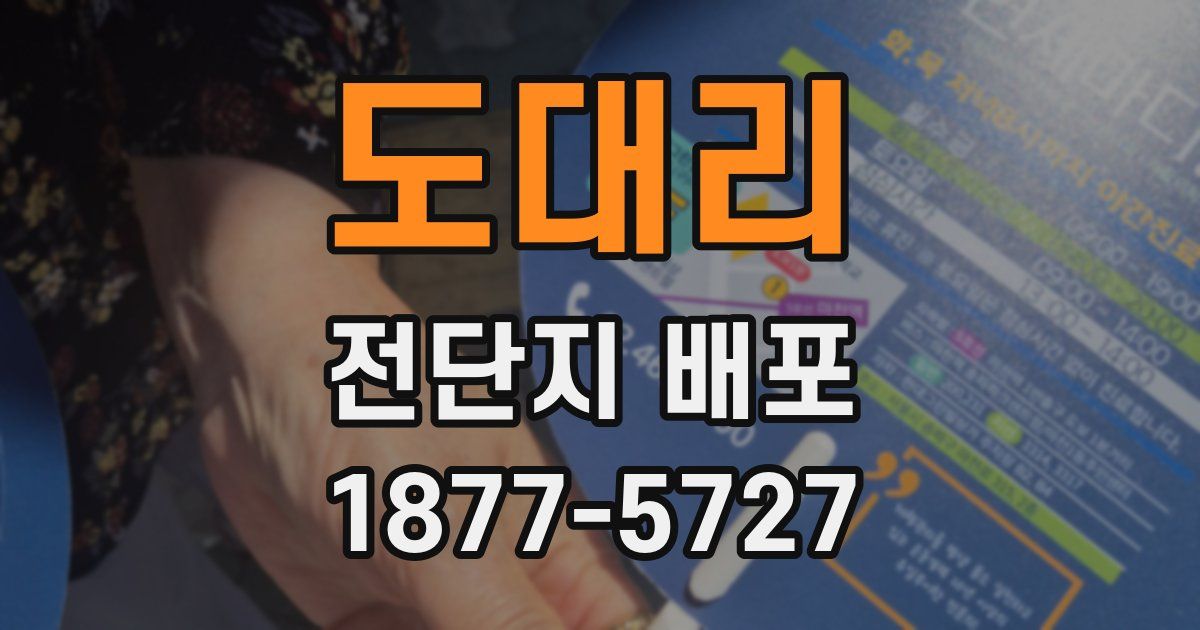 도대리 전단지 배포