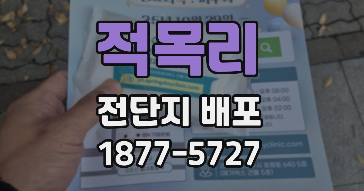 적목리 전단지 배포