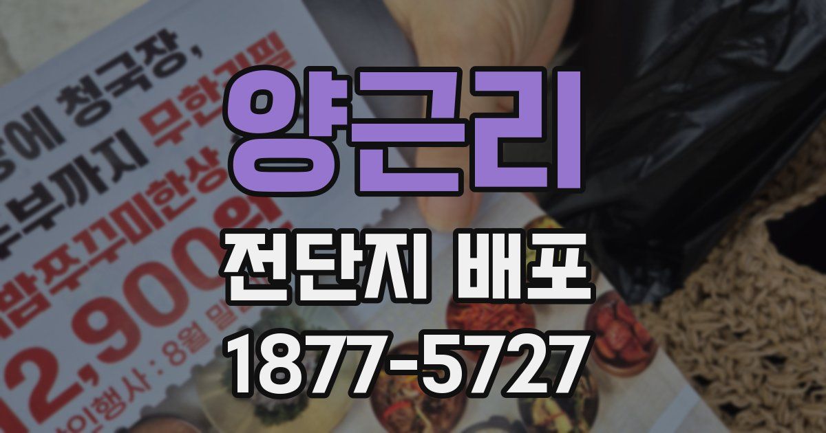 양근리 전단지 배포