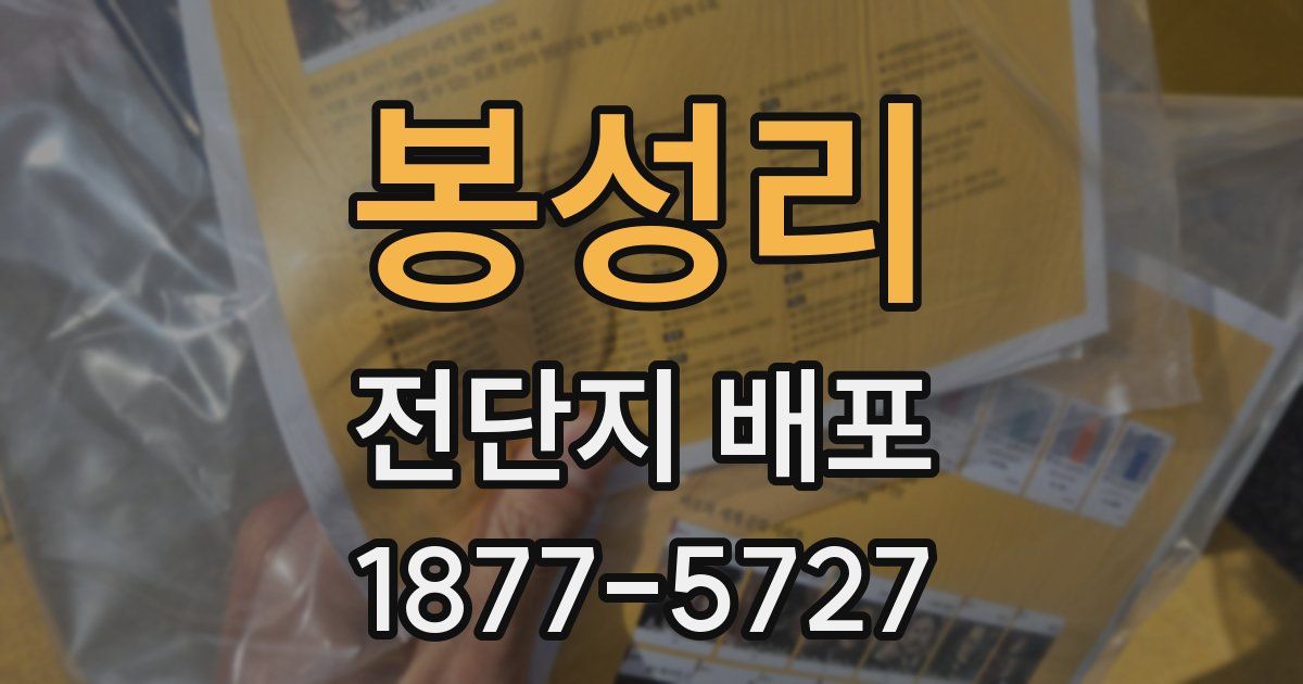 봉성리 전단지 배포