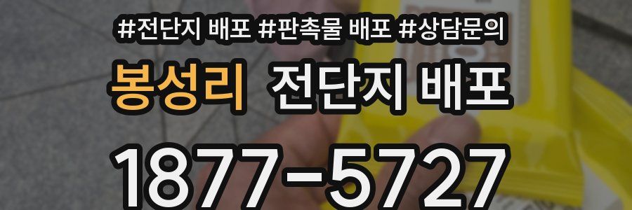 봉성리 전단지 배포