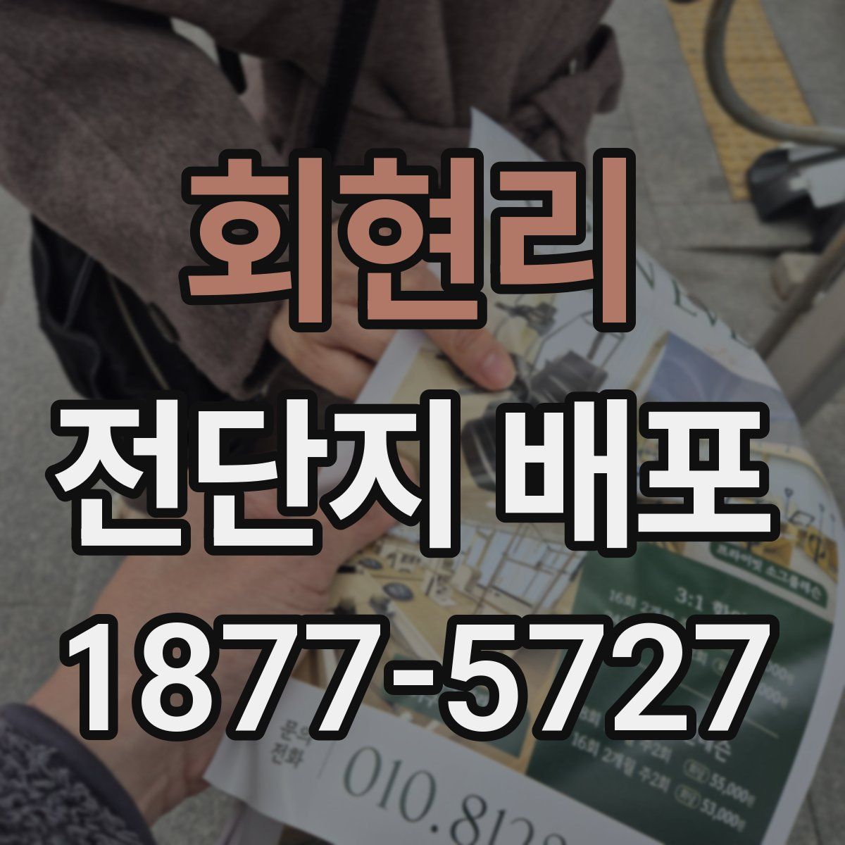 회현리 전단지 배포