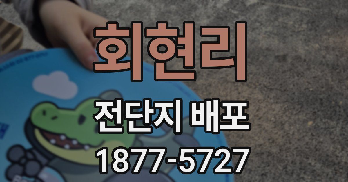 회현리 전단지 배포