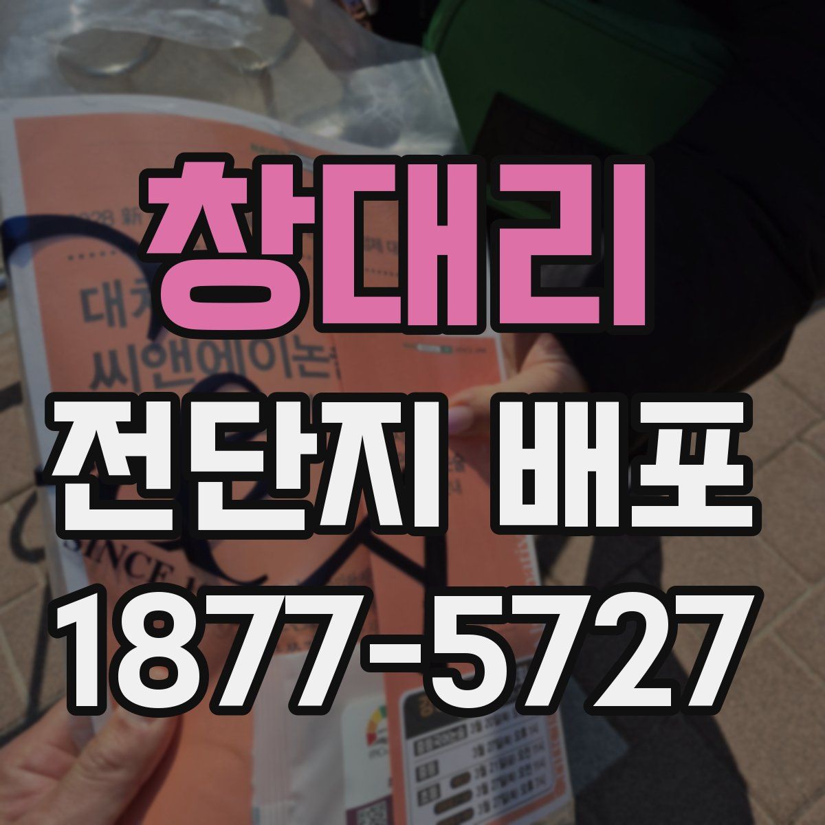 창대리 전단지 배포