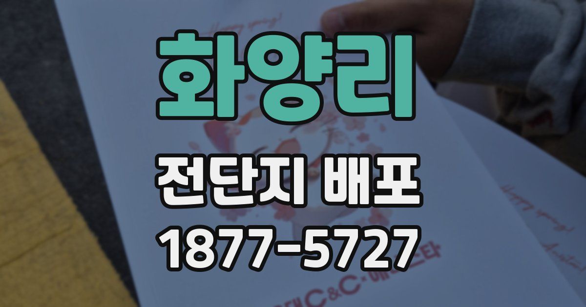 화양리 전단지 배포