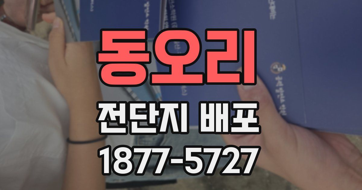동오리 전단지 배포