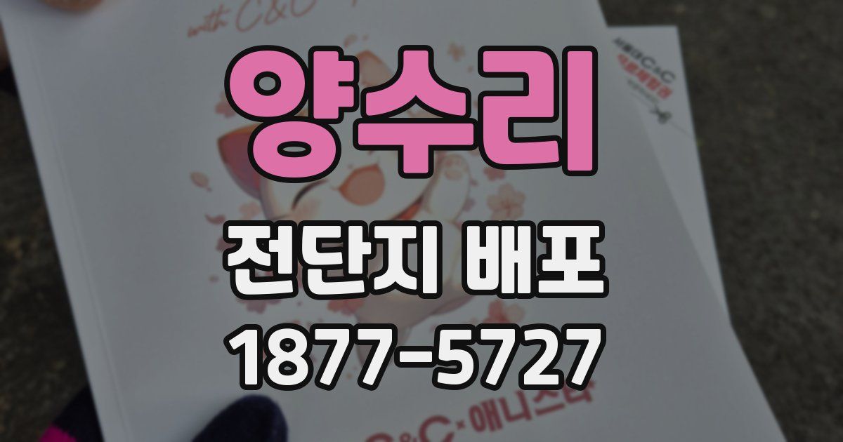 양수리 전단지 배포