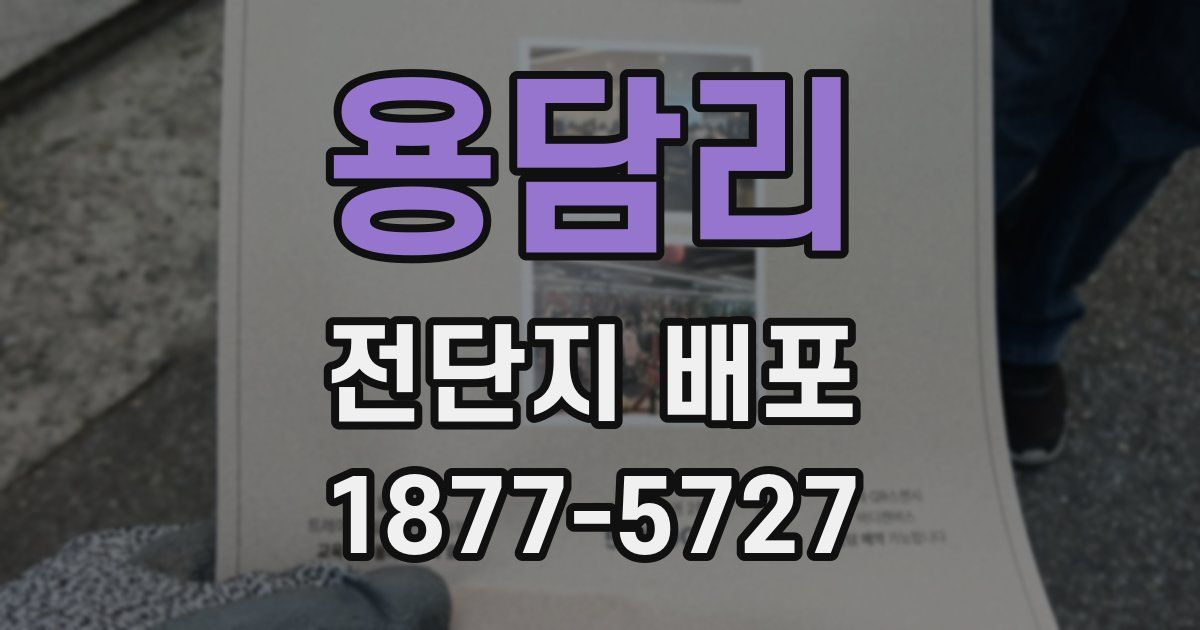 용담리 전단지 배포