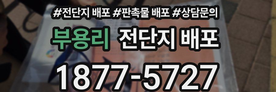 부용리 전단지 배포