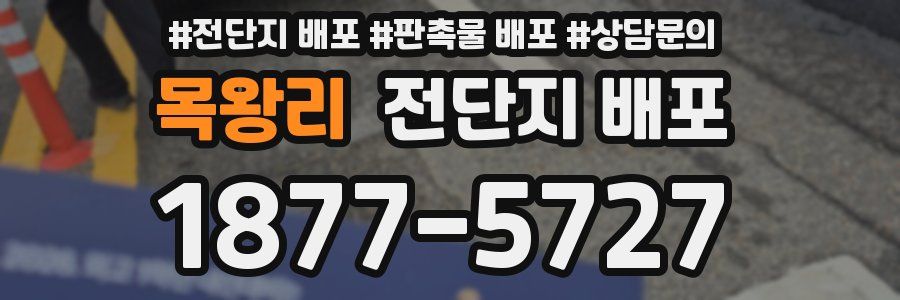 목왕리 전단지 배포