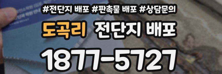 도곡리 전단지 배포