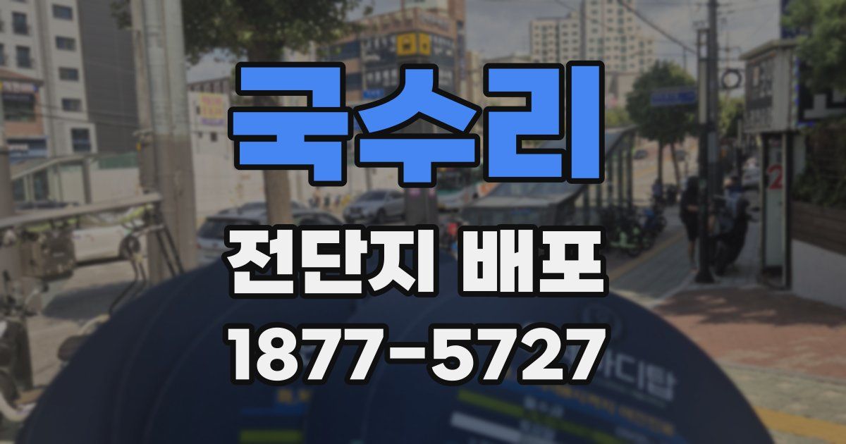 국수리 전단지 배포