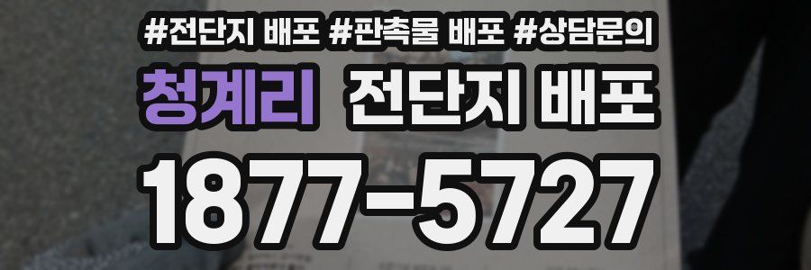 청계리 전단지 배포
