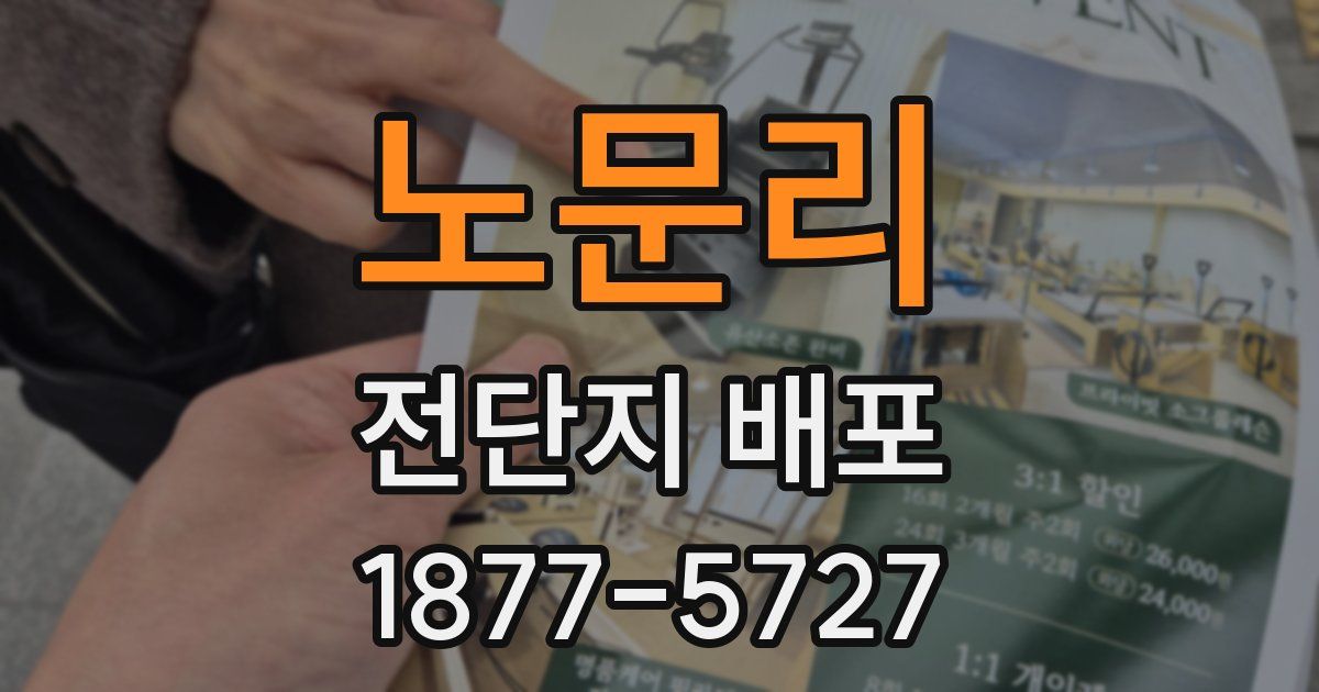 노문리 전단지 배포
