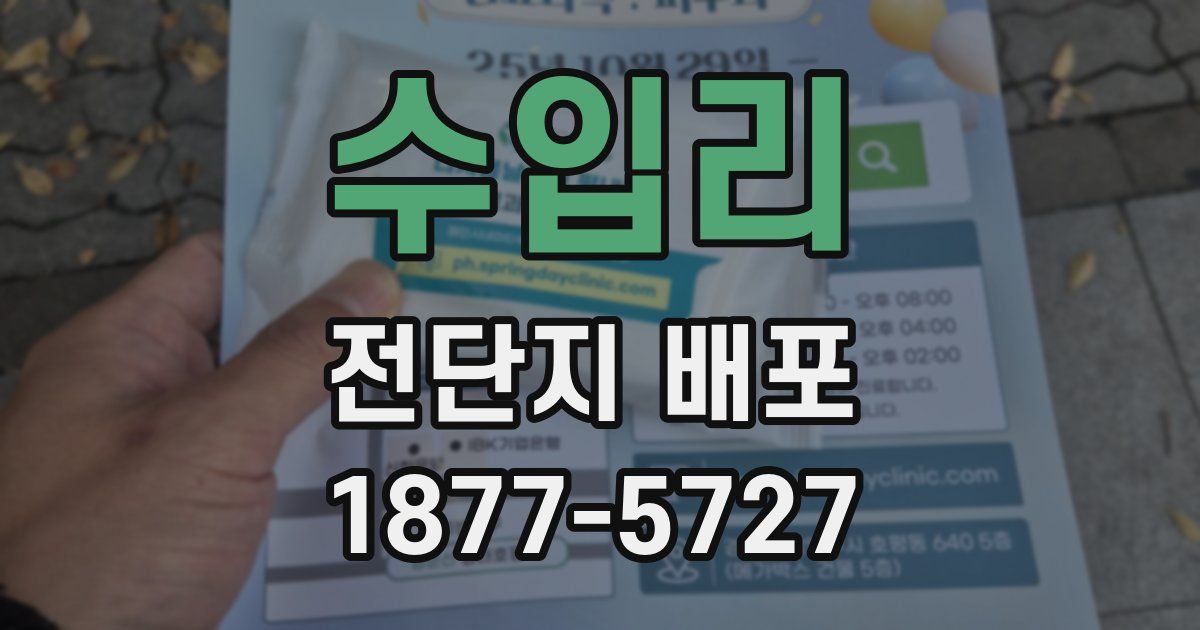 수입리 전단지 배포
