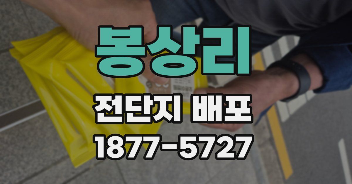 봉상리 전단지 배포