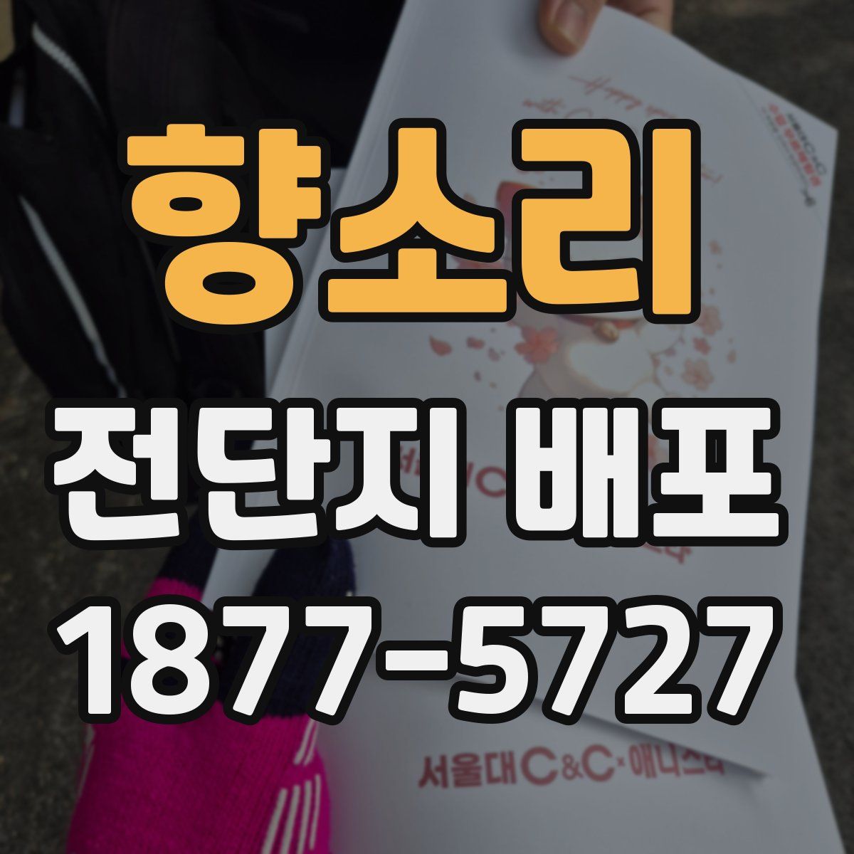 향소리 전단지 배포