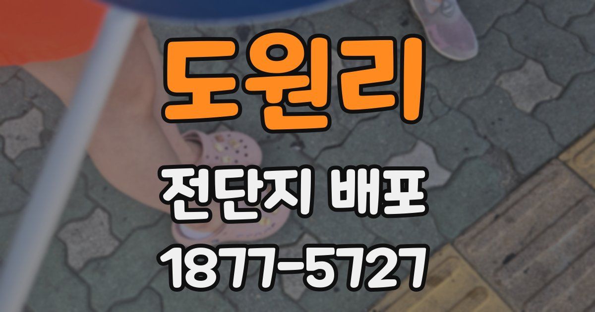 도원리 전단지 배포