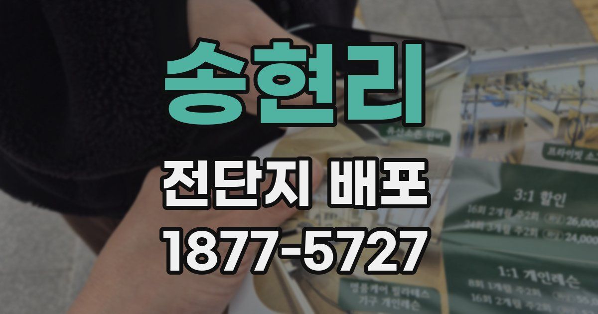 송현리 전단지 배포