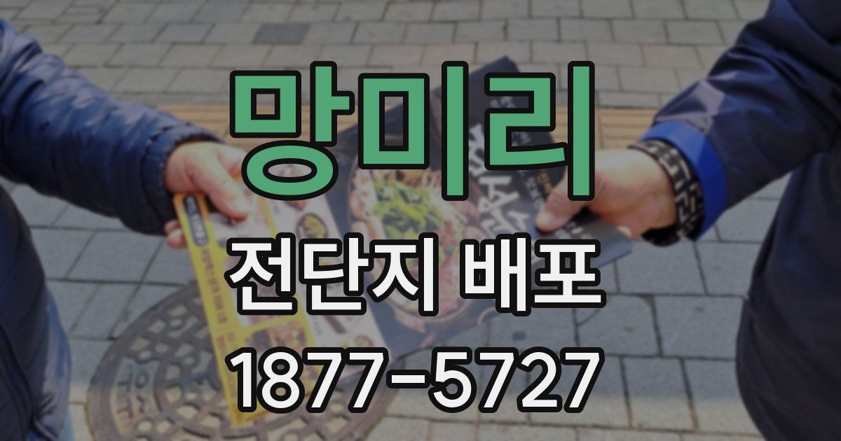 망미리 전단지 배포