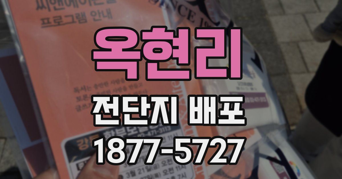 옥현리 전단지 배포