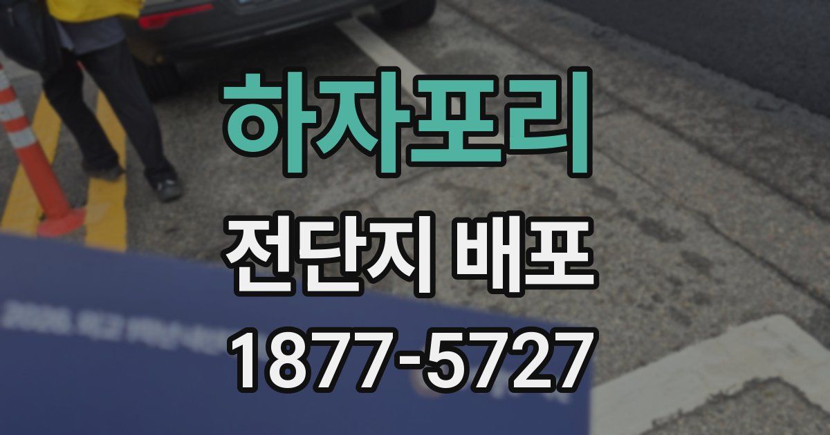 하자포리 전단지 배포