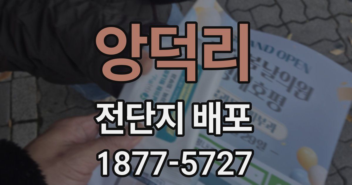 앙덕리 전단지 배포