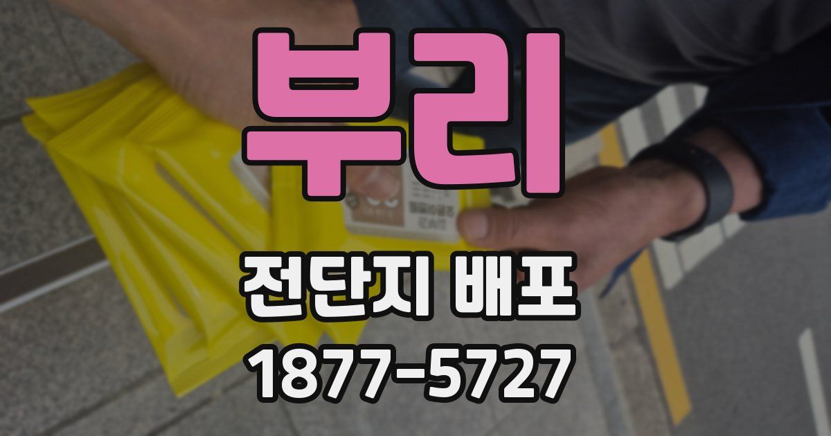 부리 전단지 배포