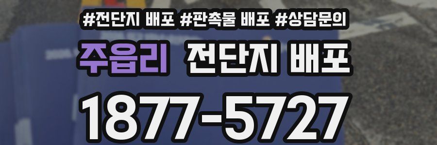 주읍리 전단지 배포