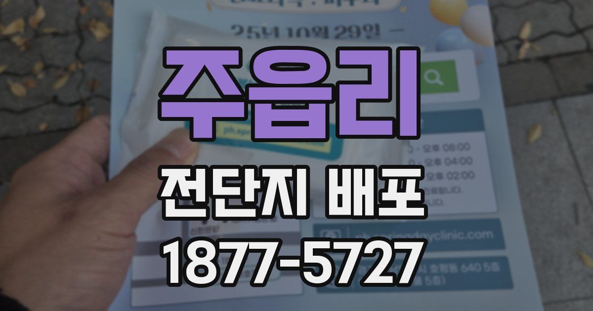 주읍리 전단지 배포