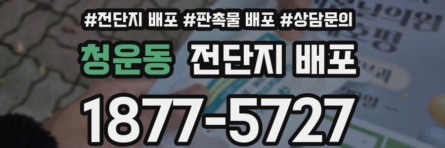 청운동 전단지 배포